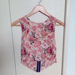 John Galt Floral Crop Top